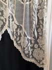 Floral Lace Rod Pocket Window Valance Cream 72x36 Vintage Look