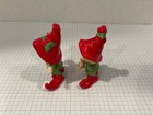Lefton Pixie Elf Christmas Elves Japan Set Of 2 Ceramic