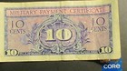 Us  10 Cents  Military Payment Certificate  Series 591   - Circa  1961 