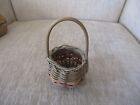Lot Of 4 Vintage Mini Woven Wicker Baskets In Different Styles   Handles