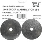  20  1 4 Id X 2  Od Stainless Steel Fender Washer Large Od Flat Washers Ss 18-8