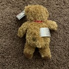 Fao Schwarz Fluffy Teddy Bear Plush Brown Signature Bow 15  Cloth Nose