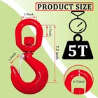 5ton Swivel Lifting Hook 1pcs Heavy Duty With Safety Latch 11000lbs Working Load