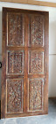 Vintage Carved Sliding Barn Door Statement Door For Eclectic Interior 80x36
