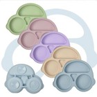 Baby Safe Silicone Dining Plate Suction Cartoon Children Dishes Feeding Toddler