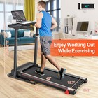 Folding Treadmill For Home W adjustable Desk  Running Pad Machine For Adults
