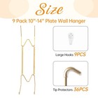 9 Pack Invisible Stainless Steel Heavy Duty Spring Wall Plate Hangers Hooks