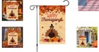 Vibrant Thanksgiving Turkey Garden Flag 12x18 Inches - Perfect For Fall Decor