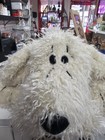 Vintage Russ Berrie Curly White Shaggy Plush Dog Stuffed Animal 5225