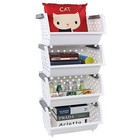 Cand Stackable Plastic Bins - 4 Packs White Large Plastic Stackable Storage Bins
