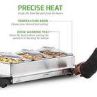 Ovente Electric Buffet Server And Food Warmer  Three 1 5 Quart Chafing Dish Set 