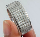 5ct Lab Created Diamond Men s Engagement Wedding Band Ring 14k White Gold Plated