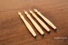 Wooden Pen Vintage Handmade Biro Calligraphy Stylus Antique Decor Gift Set Of 4