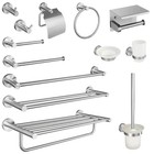 Brushed Nickel Bathroom Accessories Towel Bar Bath Robe Hook Brass Knurled Bathr