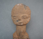 Very Unusual Old West African Tribal Art Ghana Akan Terracotta Memorial Head Fig