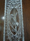 Vntg Hofbauer Crystal Glass Cracker Tray W  Bird Design  9  Long 