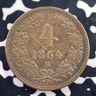 1864-b Austria 4 Kreuzer Lot c3191