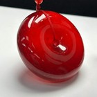 New Natural Red Jade Perfect Ice Jadeite Carved  Aa Pendant necklace Certified