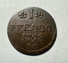 1798 Germany Hesse Darmstadt 1 Pfennig High Grade Beautiful Luster
