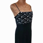 Vintage Roberta Y2k 90s Dress Maxi Velvet Glitter Floral Witchy Whimsigoth Glam