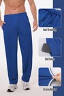 Alisoker Mens Large Blue-black-navy Sweatpants Mesh Training Loose Fit Pack Of 3