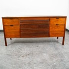Mid Century Modern Credenza Sideboard Drexel Drawers File Cabinet Tambour Door