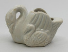 Lot Of 4 Vintage Small Ceramic Water Related Animals Swan 2 Frogs And Turtle