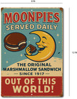 Moonpie Tin Sign Vintage Metal Wall Decor Retro Marshmallow Sandwich Kitchen Art