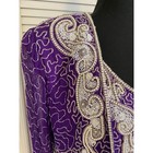 Vintage 80s Purple Beaded Silk Two Piece Bolero Jacket And Strappy Dress