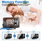 Led Display Projection Alarm Clock Snooze Digital Dual Alarm Clock Fm Radio Usb