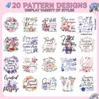 Dtf Transfers Ready To Press - 21x21 Cm   8x8 Inches  20pcs Watercolor_797 