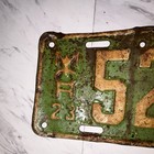 1923 Vintage Michigan License Plate 529-511 Green White 1923