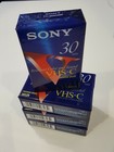 Sony Vhs-c Premium 30 Min Tc-30vhgl Camcorder Blank Tapes 4 Tapes Sealed 