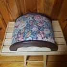 Vtg 16x12 5x6  Victorian Style Foot Stool Ottoman Foot Rest Floral Pattern