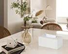 Tissue Box Cover Rectangular Tissue Box Holder For Bathroom  white 