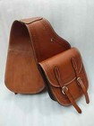 Hand Tooled Genuine Western Style Leather Saddle Bag For Horse Saddle 