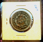 1849 Coronet Large Cent Braided Hair In Vintage Flip Very Nice Details Condition