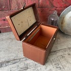 Vintage Brown Faux Alligator Leather Train Case With Brass Hardware And Bakelite