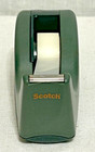 Vintage Scotch C60 Tape Dispenser Two Tone Green Metallic   Avocado Green