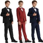 Suit Kids Boys Outfit Church Party Blazer Wedding Flower Performance Set 3pcs