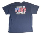 Fdny Engine 54 4 Truck Times Square Navy Blue Shirt Firefighting   Rescue Sz  Xl