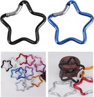 Black Carabiner Clip  Star Shaped Climbing Buckle Aluminum Alloy Heavy Duty K   