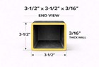 3-1 2  X 3-1 2  3 16  Square Steel Tubing     Select Length