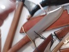 10 Pc  mountain Man Outfit  4 Knives  1 Peace Pipe Hawk  4leather Sheaths