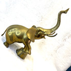 Vintage Brass Circus Elephant Sculpture Figure Statue Figurine 18  90s 80s Large