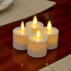 Luminara Real Flame Effect Led Candles Set Of 4 Tea Lights 1 44  X 1 25  Ivory