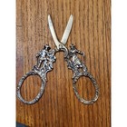 Antique Coin Silver Victorian Dutch Figural Scissors