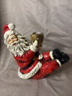 Vintage Pair Of Santa Claus Candle Stick Holders Japan 1960s Read