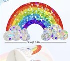 40 Pcs Rainbow  1 2x 5 Inch Holographic Glitter Stickers Great Quality 