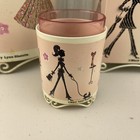 Htf Bathroom Set Shopaholic Metal Mary Lynn Blasutta Cup   Tissue   Trash Can